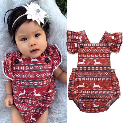 

Princess Kids Baby Girl Romper Jumpsuit Outfits Sunsuit One-pieces XMAS Costume