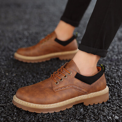 

Autumn new low help wolf Martin boots plus velvet shoes mens shoes shoes