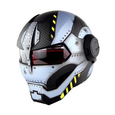 

Personality motorcycle helmet soman515 iron man full face helmet retro style Transformers face helmet