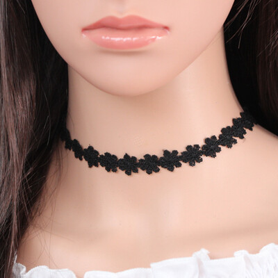 

New Black Lace Short Choker Necklace Girls Punk Elegant Trendy Women Korean Necklace Fashion Jewelry