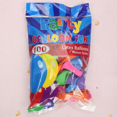 

FUNNYBUNNY 100 Pack Party Balloons 12 Inches Rainbow Set Assorted Colored Balloons Bulk Made with Strong Latex for Helium Or Air