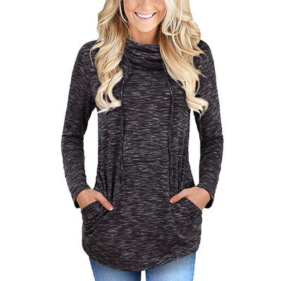 

Starmoon Womens Long Sleeve Cowl Neck Casual Sweatshirt Tops with Pockets