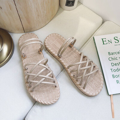 

Evening sandals with skirts fairies flat soles ins trendy students 2019 new summer Internet celebrities