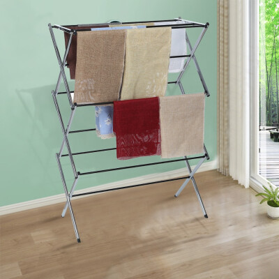 

Gobestart Foldable Drying Rack Horse Extendable Telescopic Clothes Dryer For Hang Laundry