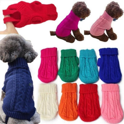 

Pet Dog Cat Knitted Jumper Winter Warm Sweater Puppy Coat Jacket Clothes Costume