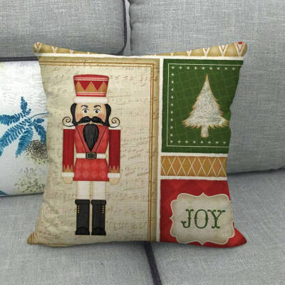 

18X18&quot Merry Christmas Liene Pillowcase Xmas Gift Designed Throw Pillow Case Cover Cushion Home Sofa Decor