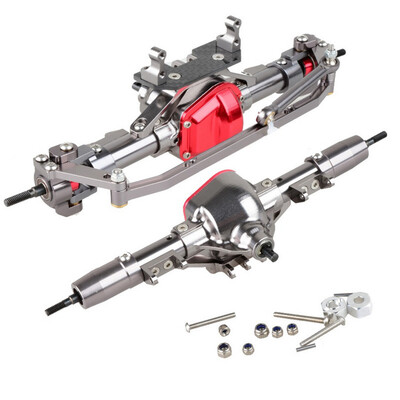 

Aluminum Alloy Front&Rear Axle Complete Set Replacement for 110 RC Rock Crawler Car Axial SCX10 RC4WD D90