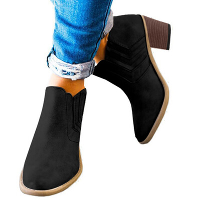 

Rose Womens Leisure Solid Wedges Round Toe Large Size Mid Heel Boots Shoes