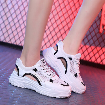 

Korean casual sports shoes sandals thick bottom mesh breathable single-layer shoes female students spring&summer small w