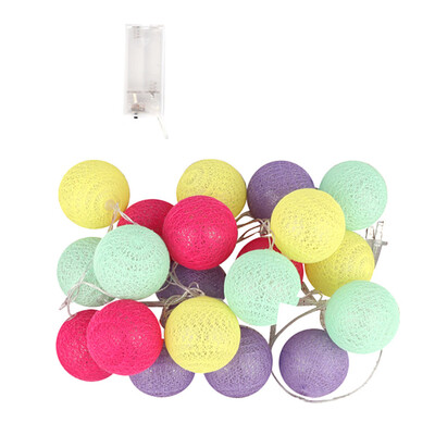 

〖Follure〗3Meters 20 Cotton Ball String Lights Fairy Hanging Wedding Bedroom Living Room