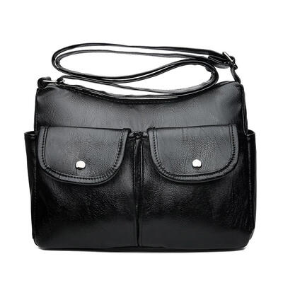 

Solid Color Simple Shoulder Handbags Women Leather Crossbody Satchel Bags