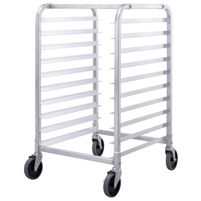 

10 Sheet Aluminum Bakery Rack Rolling Commercial Cookie Bun Pan