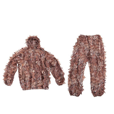 

Lixada Camouflage Leafy Hunting Suit Jacket Pants Bionic Warrior Ghillie Suit for Hunting Games