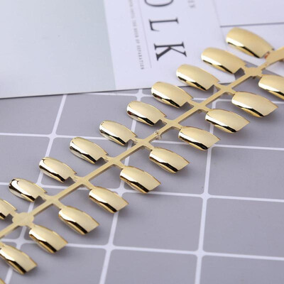 

24pcspack Short Flat-headed Fake Nails Plastic False Nail Art Nail Tips