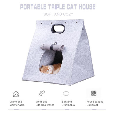 

Pet Houses for Cats Indoor Cozy Cat Cave Portable Cat Carrier Handbag w Breathable Mesh Window Cat Bed