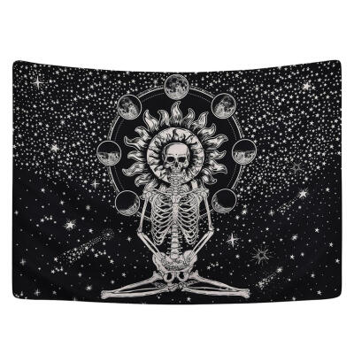 

Mandala Skull Printed Tapestry Wall Hanging Blanket Yoga Mat Bedroom Decor