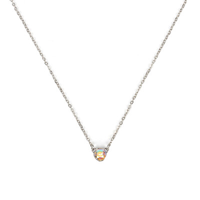 

New Arrival Shining Rainbow Crystal Pendant Necklace For Women Girls Jewelry Gift Gold Silver Color