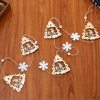 

Toponeto Christmas Decor Gifts Wooden Pendant Tree Ornament Party Home Hanging Decor