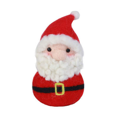 

Santa Claus Handmade Felting Material Bag DIY Wool Felting Needle Material Kit Christmas Craft