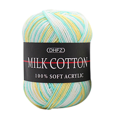 

Toponeto Colorful Hand Knitting 50g Knitting Crochet Milk Soft Baby Cotton Wool Yarn A