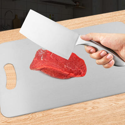 

Greensen Dual Sides Stainless Steel Thicken Cutting Chopping Board
