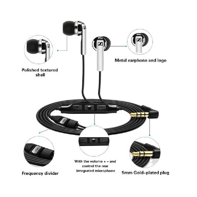 

Sennheiser CX200 Earphone Headset Mobile Phone In-ear Headset White for Android
