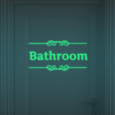 

Greensen 2pcs Night Luminous Funny Toilet Sticker Marker Sign Reminder Bathroom Decoration