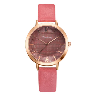 

Fashion pu strap watch new style lattice dial watch ladies watch