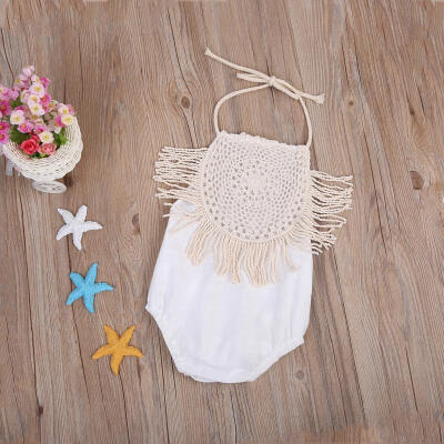 

Lovely Newborn Infant Baby Girl Backless Romper Jumpsuit Bodysuit Clothes Outfit