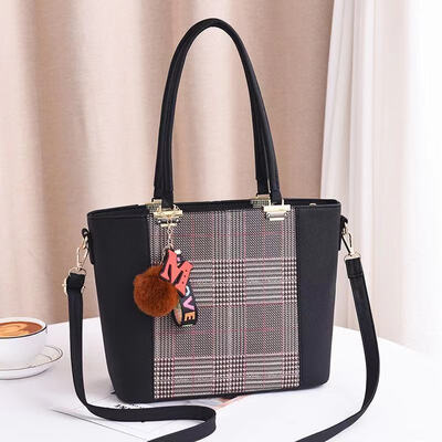 

2019 spring new European&American big bag elegant handbag simple handbag diagonal bag fashion handbag
