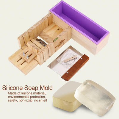 

Greensen Silicone Soap Mold Wooden Box Cake Maker Cutting Slicer Cutter Making Tool