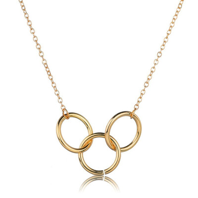 

Women Fashion Gold Hallow Heart And Circle Necklace For Women Wedding Jewelry Trendy Jewelry Fashion Female Jewelry Necklace