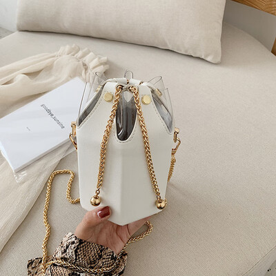 

Summer ins super fire personality bag female 2019 new Korean version of the wild single shoulder slung fashion chain bucket bag