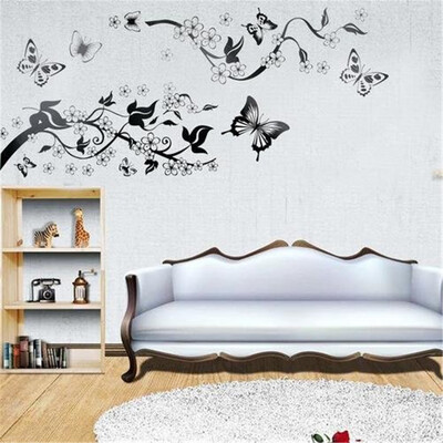 

Gobestart Wall Sticker Paper WallpaperAdhesive Decal Sticker Butterfly Sticker Flowers