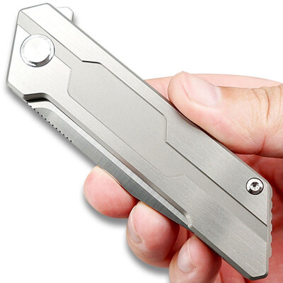 

TWOSUN d2 blade folding Pocket Knife tactical knives hunting knife survival tool EDC TC4 Titanium alloy Bearings Fast Open TS38