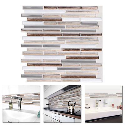 

DIY Sticky Waterproof 3D Tile Wall Sticker For Home Dorcor PETGlue 27254 Cm