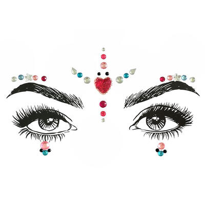 

Glitter Gems Rhinestones Adhesive Temporary Festival Face Tattoo Stickers