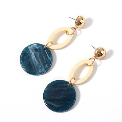 

New Design Irregular Geometric Hollow Circle Female Round Pendant Acrylic Earrings For Women