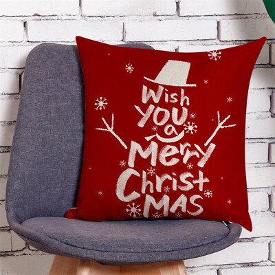 

Siaonvr Home Decor Cushion Cover Merry Christmas Pillowcase Sofa Throw Pillow Covers