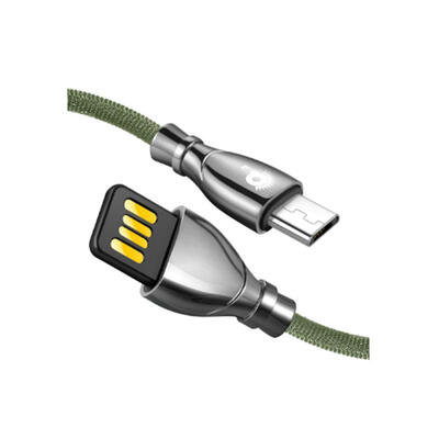 

Fast Charging Double-Sided USB To Type-C Micro USB Lightning Nylon Braided Data Cable-Micro 1m