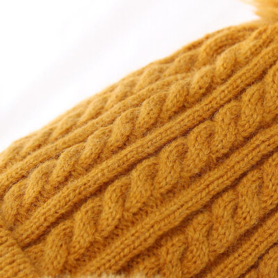 

New Women&39S Fashion Winter Warm Hat Winter Thick Thermal Fleece Ear Protection Knitted Hat With Earmuffs