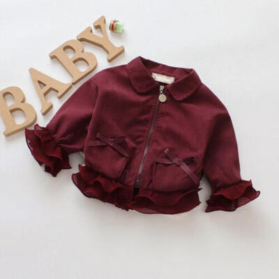 

US Toddler Baby Girls Kids Outerwear Zipper Autumn Winter Jackets Outfit Clothes