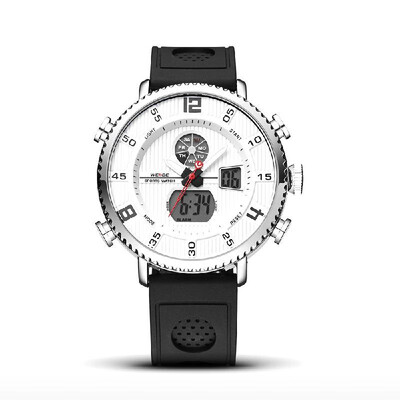 

WEIDE WH6106 Dual Display Quartz Digital Men Watch Sports 3ATM Waterproof Big Dial Large Face Stopwatch Timer Week Alarm Tachymete