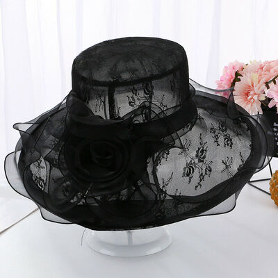 

SUNSIOM Womens Retro Wide Brim Kentucky Derby Sun Hat Wedding Tea Party Church Visor Cap