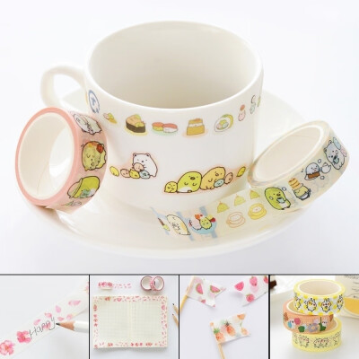 

3 Rolls Masking Tape Set Petal Animal Flower Paper Masking Tapes Japanese Tape Diy Scrapbooking Sticker