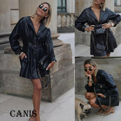 

Womens Ladies Leather Jacket Coats Winter Biker Casual Flight Top Motor Outwear