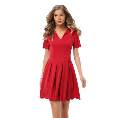 

Women Elegant Sexy High Waist Bodycon Summer Dresses Pleated Swing Dress