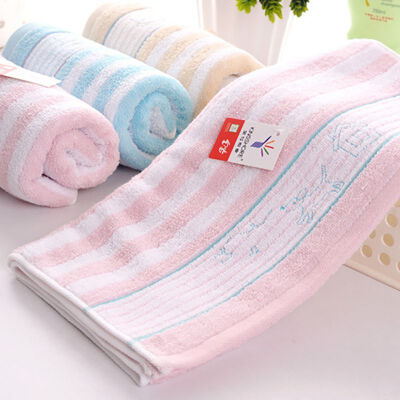 

3 Color Optional Cotton Embroidered Couple Face Towel Striped Towel Thick Towel Bathroom Supplies Daily Necessities