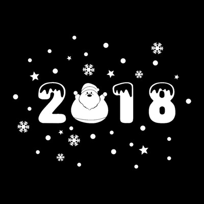 

JPGIF Happy New Year 2018 Merry Christmas Wall Sticker Home Shop Windows Decals Decor