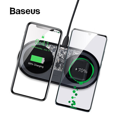 

Baseus thin 15W Max 2 in 1 Wireless Charger For Phones&Pods wireless charger for iPhone X Huawei Samsung OPPO ViVo